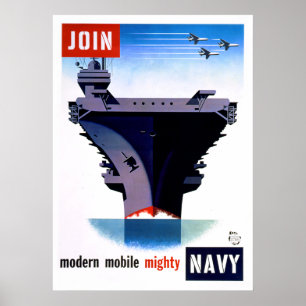 Póster Join Modern Mobile Mighty Navy – Join the Navy