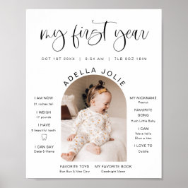 Póster JOLIE Minimal Fun Arch Photo First Year Milestone