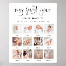 JOLIE Minimal Fun Boho Primer Año Fotos Hito