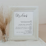 Póster JOLIE Minimalista Boho Let's Bebe el Rótulo del me<br><div class="desc">Este símbolo del menú del bar presenta dos mimosas de diseño, un tipografía manuscrita muy bonita y un diseño minimalista moderno. Cambie fácilmente el tipo de letra y el color de fondo para que coincidan con el evento. Es perfecto para un boda, una ducha de pareja, una ducha de novia,...</div>