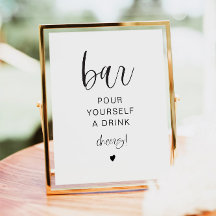 JOLIE Moderno Minimalista Autoservicio Bar Rótulo