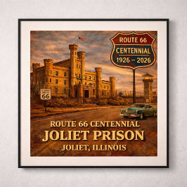 Póster Joliet Prison Chicago Route 66