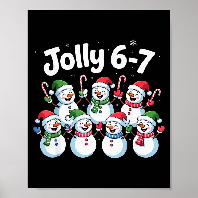 Póster Jolly 6 7 Six Seven Meme Christmas Women Men Kids  (Frente)