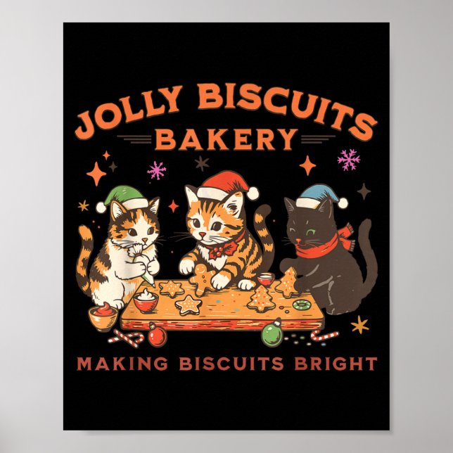 Póster Jolly Biscuits Bakery Vintage Family Christmas Bak (Frente)