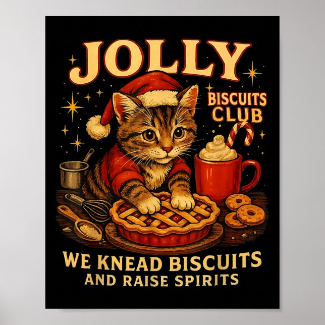 Póster Jolly Biscuits Club We Knead Cat Xmas  (Frente)