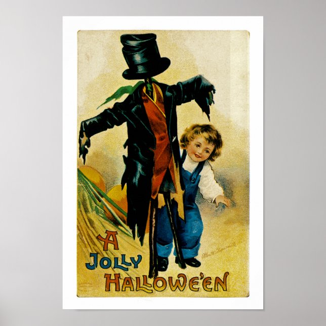 Póster Jolly Halloween Scarecrow (Frente)