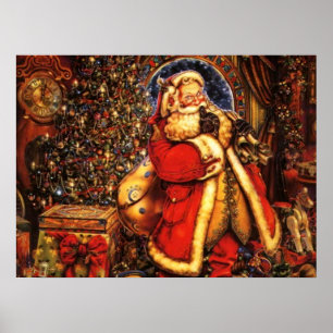 Póster Jolly Old Saint Nick Print
