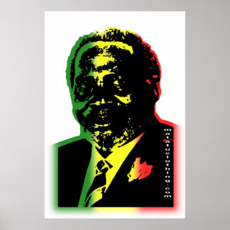 Póster jomo kenyatta color de terror poster