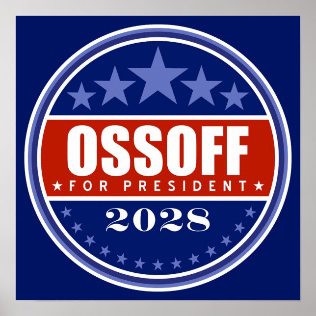 Póster Jon Ossoff Presidente 2028 (Frente)