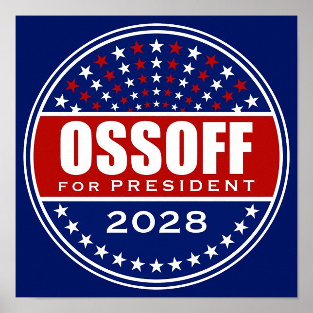 Póster Jon Ossoff Presidente 2028 (Frente)