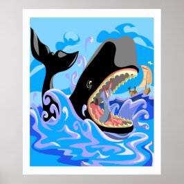 Póster Jonah en el Poster de ballenas