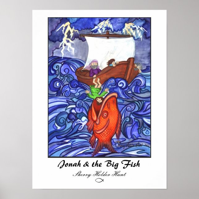 Póster Jonah & the Big Fish Print-Customized (Frente)
