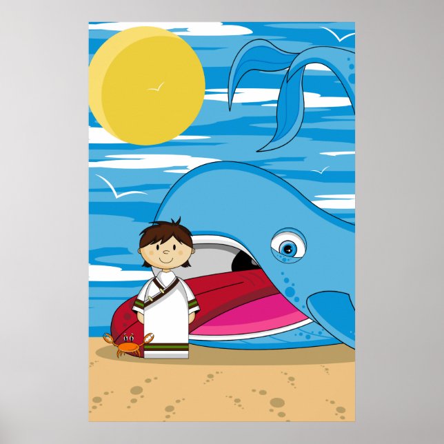 Póster Jonah y el Poster de ballenas (Frente)