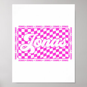 Póster Jonas Checkered Nombre Amo Jonas Hearts 80