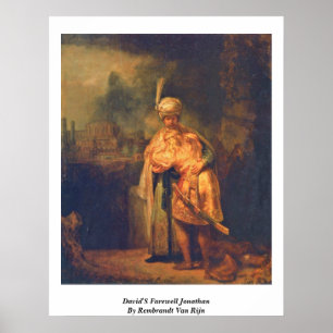 Póster Jonatán de despedida de David de Rembrandt Van