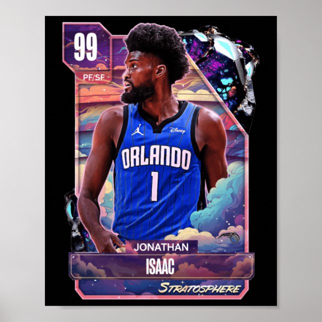 Póster Jonathan Isaac 99 Dark Card Hd (Frente)