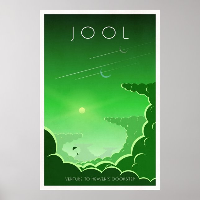 Póster Jool del programa espacial Kerbal (Frente)