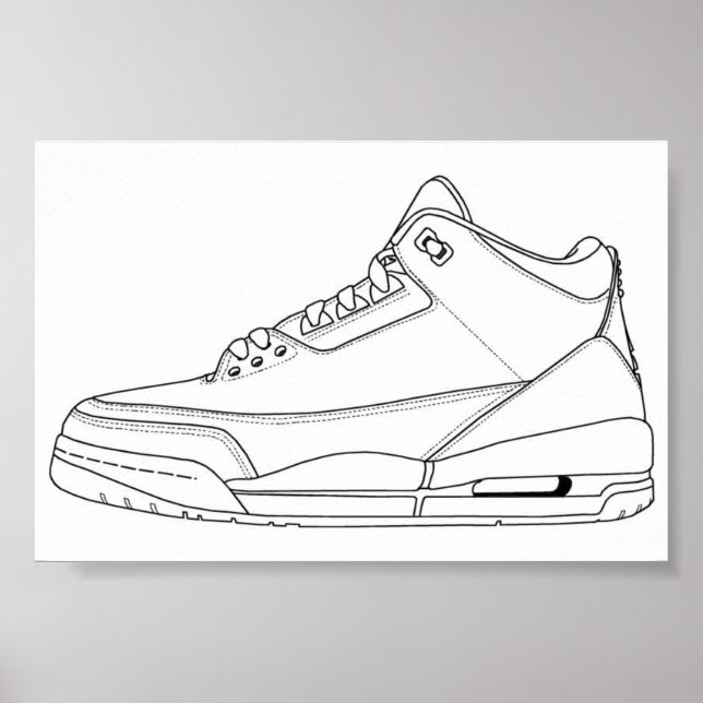 Póster Jordan 3 Poster de Colores (Frente)