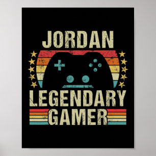 Póster Jordan Gamer Juegos Retro Videojuegos Antiguos Per