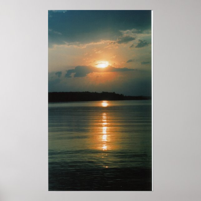 Póster Jordan Lake Sunset (Frente)