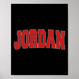 Póster Jordan Mn Minnesota Estilo Varsity Usa Deportes Vi