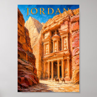 Póster Jordan: Sunny Canyon Petra Art Souvenir
