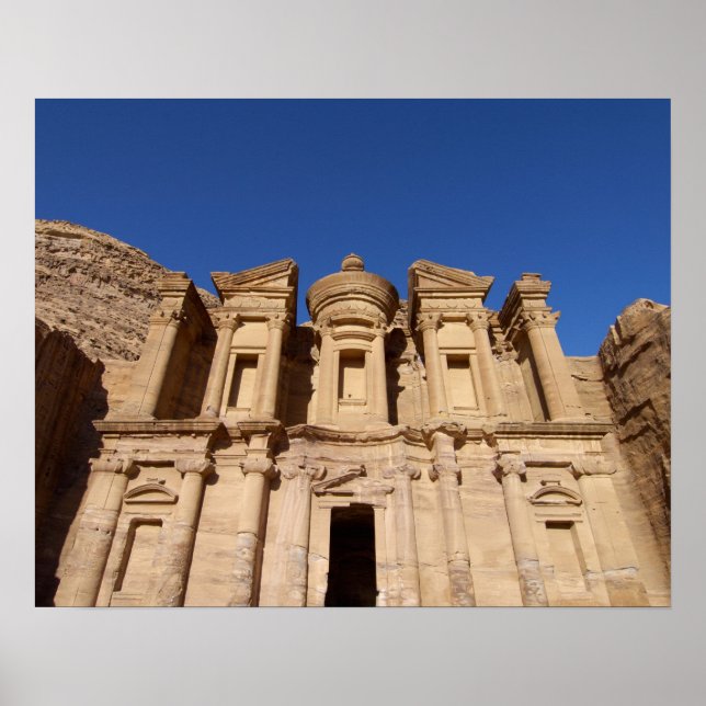 Póster Jordania, Petra, El Monasterio, Al Deir. (Frente)