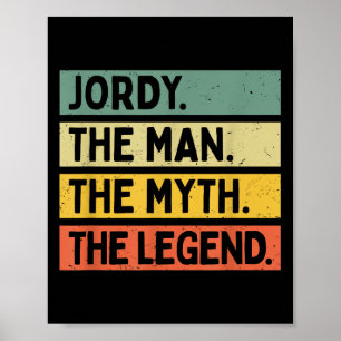 Póster Jordy El Hombre El Mito La Leyenda Funny Personali