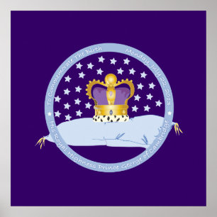 Póster Jorge de Cambridge Pillow y Corona