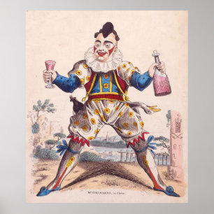 Póster José Grimaldi, payaso 1778-1837