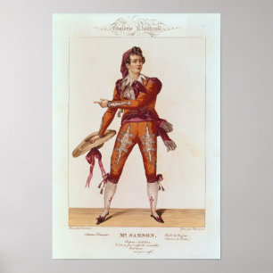 Póster José Isidoro Samson en el papel de Figaro
