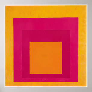 Póster josef albers - homenaje al cuadrado la tehuana