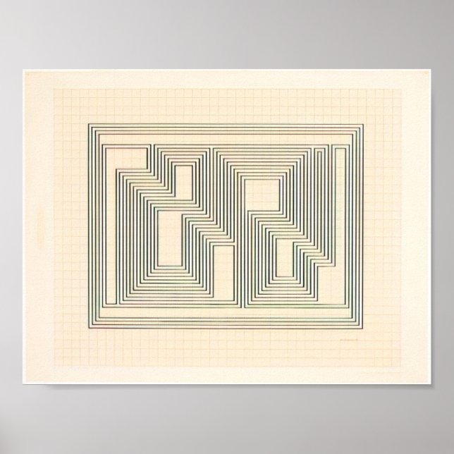 Póster josef albers -   tectónica gráfica  (Frente)