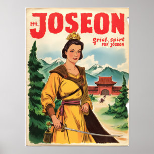 Póster Joseon Warrior Art - Histórico Coreano