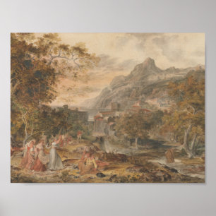 Póster Joseph Anton Koch - Vista del Vietri