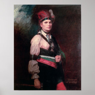 Póster Joseph Brant, Jefe de los Mohawks, 1742-1807