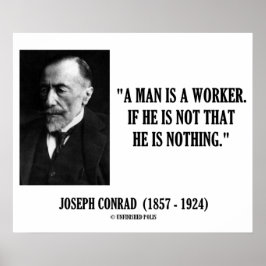 Póster Joseph Conrad Un Hombre Es Una Cita De Modernidad