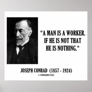 Póster Joseph Conrad Un Hombre Es Una Cita De Modernidad