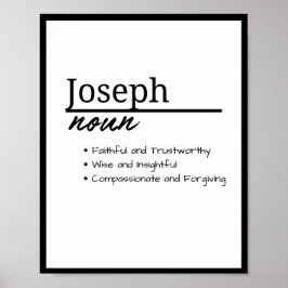 Póster Joseph, definición de nombre personalizado de niño