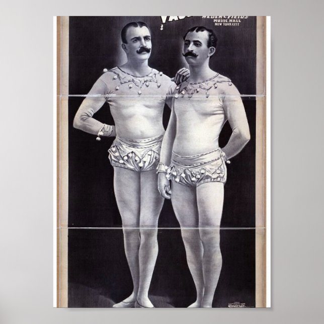 Póster Joseph Hart Vaudeville, "The Vanaukens" retro thea (Frente)