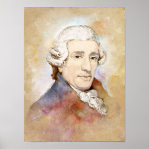 Póster Joseph Haydn Retrait im Aquarell Style