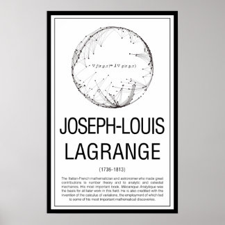 Póster Joseph Louis Lagrange Poster