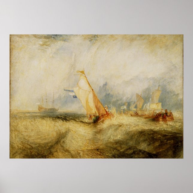 Póster Joseph Mallord William Turner | Van Tromp Going Ab (Frente)