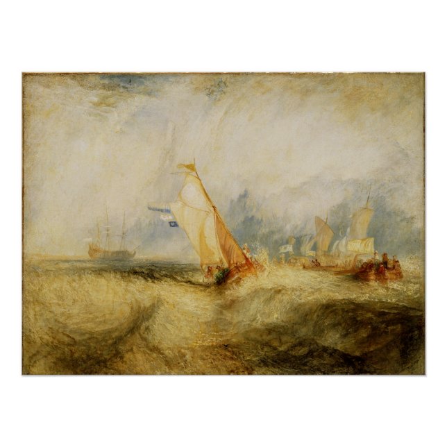 Póster Joseph Mallord William Turner | Van Tromp Going Ab (Anverso)