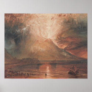 Póster Joseph Mallord William Turner - Vesubio