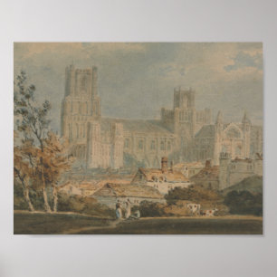 Póster Joseph Mallord William Turner - Vista de Ely