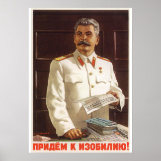 Póster Joseph Stalin, poster de propaganda soviético