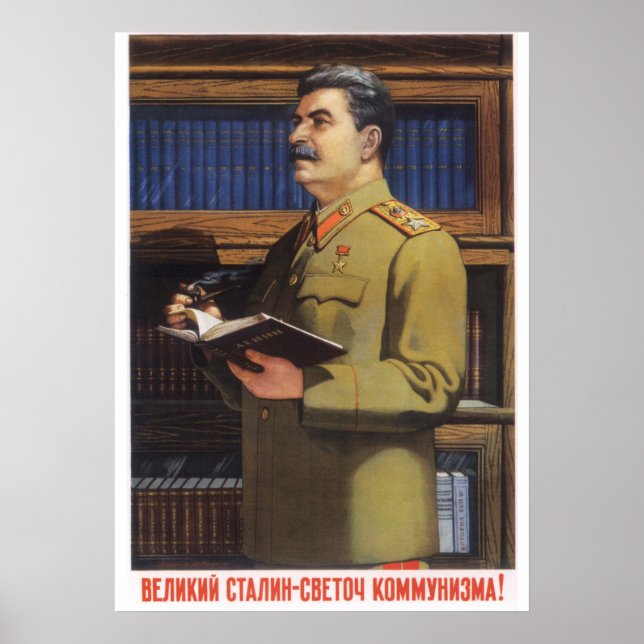 Póster Joseph Stalin, poster de propaganda soviético (Frente)