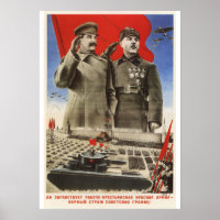 Joseph Stalin, poster de propaganda soviético