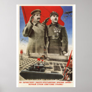 Póster Joseph Stalin, poster de propaganda soviético